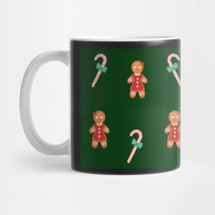 Candycane gingerbread lady print - Girls Mug